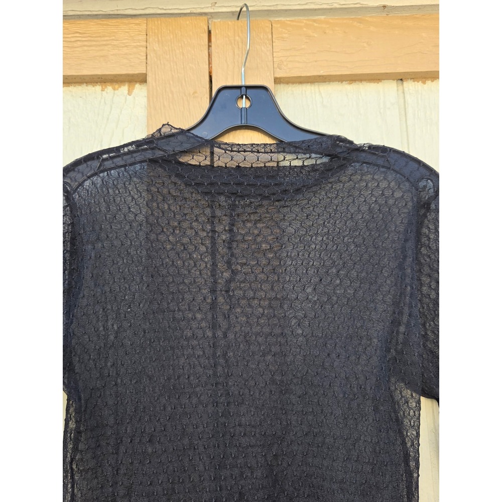 Intimately Free People Boho Baddie Layering Top Black Mesh Lace Sheer Top Small - Picture 3 of 7